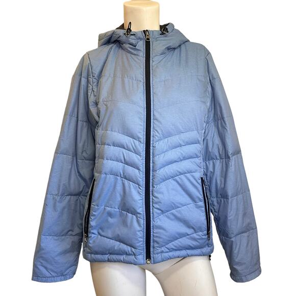 Lucy Light Blue Down Filled Puffer Jacket sz S - Picture 1 of 8